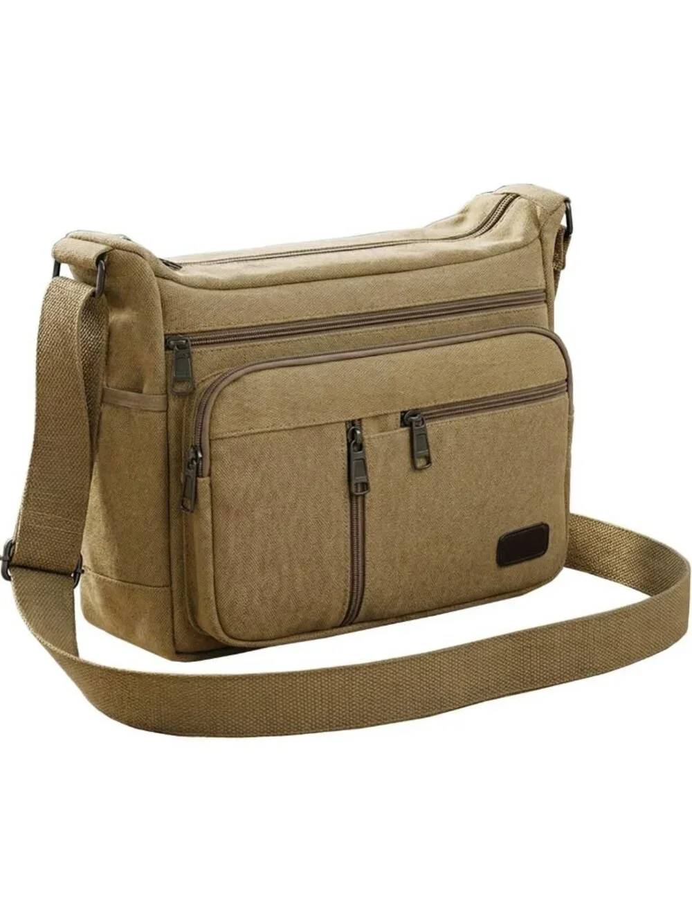 Vintage Canvas Messenger Bag | Multi-Pocket Satchel & Crossbody for Travel